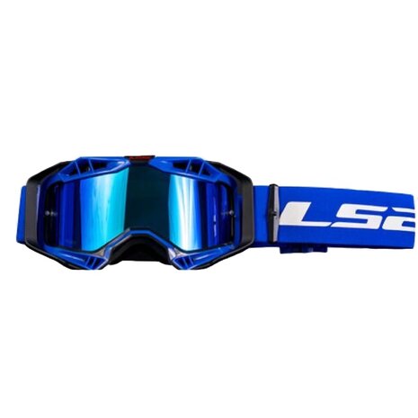 LS2 Aura PRO goggle blue with clear visor &amp; Pinlock 70 MaxVision + iridium visor + Laminated Tear off kit