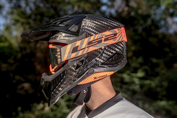 LS2 Aura PRO goggle blue with clear visor &amp; Pinlock 70 MaxVision + iridium visor + Laminated Tear off kit