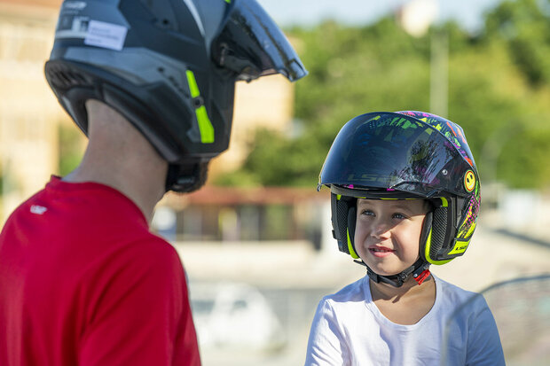 LS2 OF622 Funny II solid gloss white children openface helmet