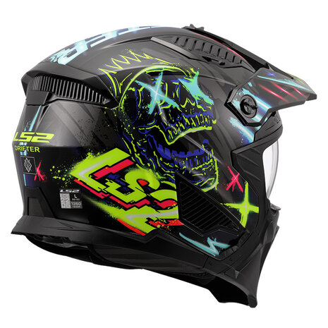 LS2 OF606 Drifter helmet Rayz black blue