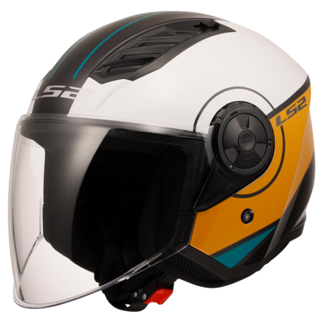 LS2 OF616 Airflow II helmet Cover white brown
