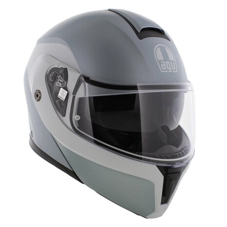 AGV Streetmodular Levico Double Grey Silver motorcycle helmet