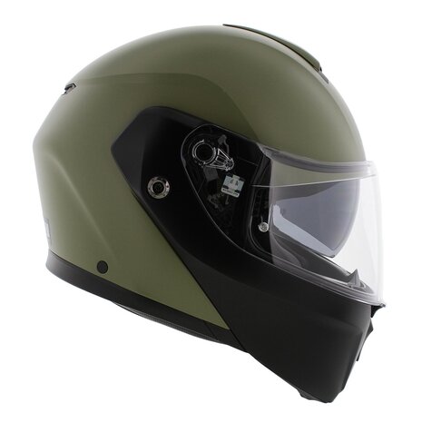AGV Streetmodular Mono Pastello matt green black motorcycle helmet