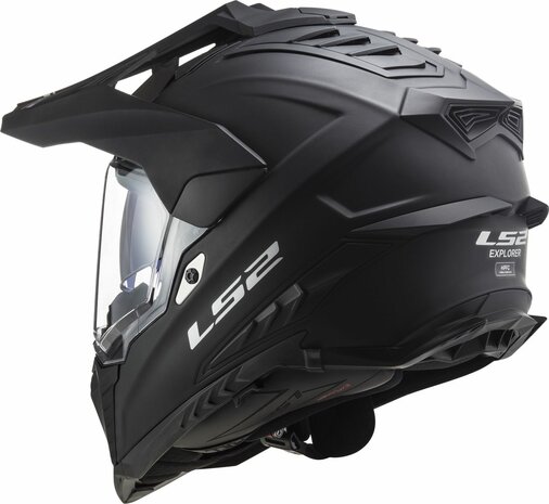 LS2 MX701 Explorer solid matt black - Adventure helmet motorcycle