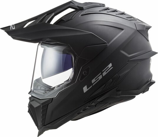 LS2 MX701 Explorer solid matt black - Adventure helmet motorcycle