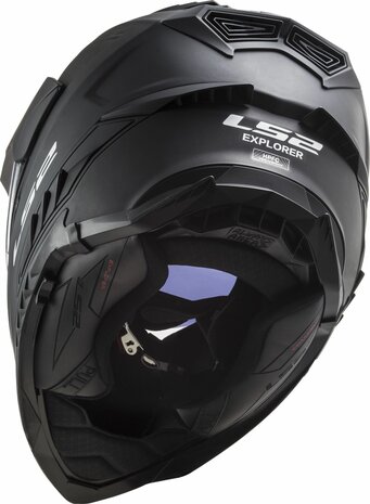 LS2 MX701 Explorer solid matt black - Adventure helmet motorcycle