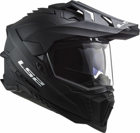LS2 MX701 Explorer solid matt black - Adventure helmet motorcycle
