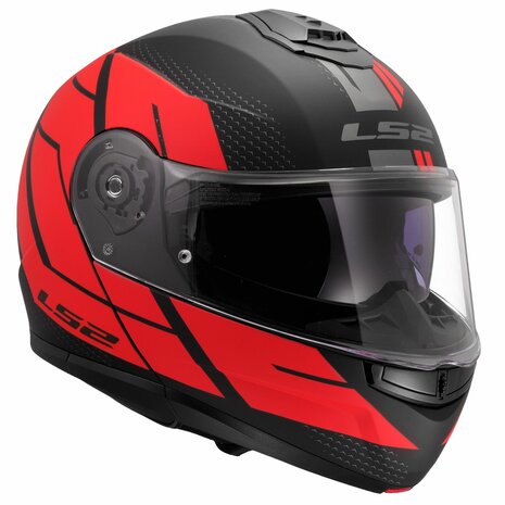 LS2 FF908 Strobe II helmet Code black red