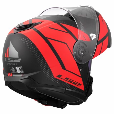 LS2 FF908 Strobe II helmet Code black red