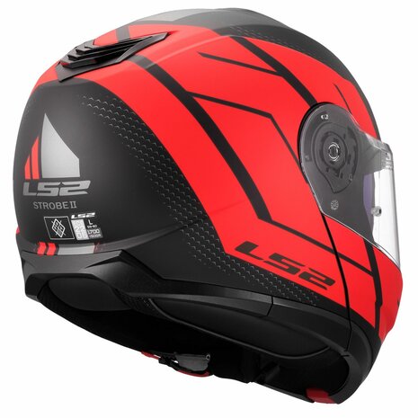 LS2 FF908 Strobe II helmet Code black red