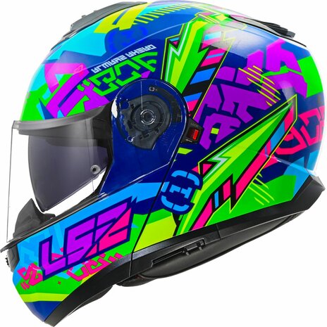 LS2 FF908 Strobe II helmet Svent blue green - Size XXXL