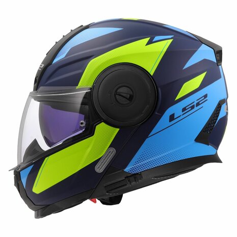 LS2 FF902 Scope II helmet Duria blue high-vision yellow