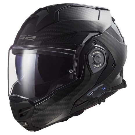 LS2 FF901 Advant X helmet solid carbon - XS - 4X bluetooth communication build in