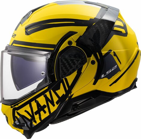 LS2 FF910 Advant II helmet Tape yellow black - Size XS