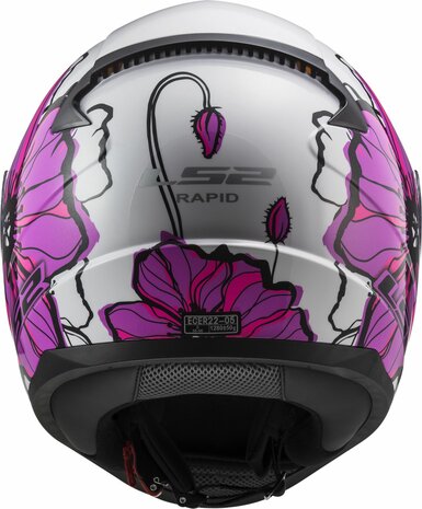 LS2 FF353 Rapid II helmet Poppies pink - Size XXL