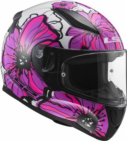 LS2 FF353 Rapid II helmet Poppies pink - Size XXL