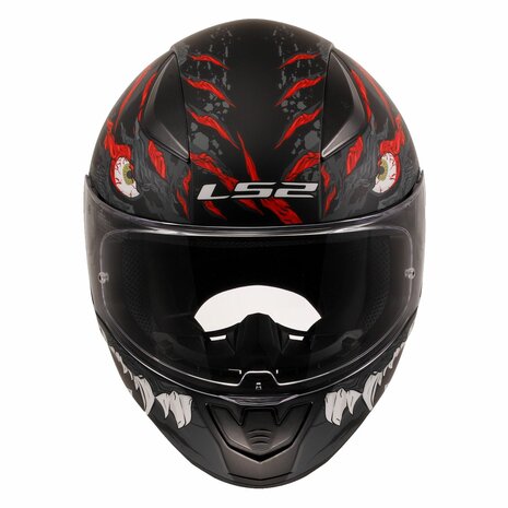 LS2 FF353 Rapid II helmet Kaiju matt black red white - Size XXXL