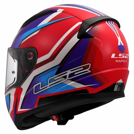 LS2 FF353 Rapid II helmet Flitz white blue red - Size XL