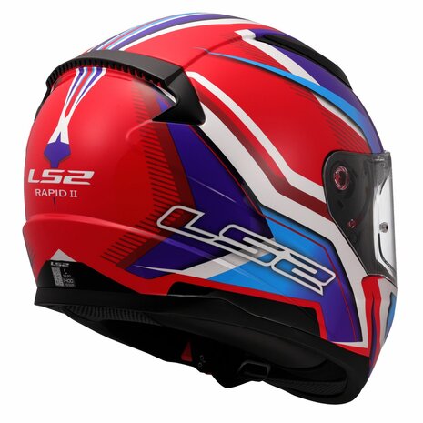 LS2 FF353 Rapid II helmet Flitz white blue red - Size XL