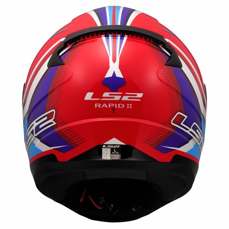 LS2 FF353 Rapid II helmet Flitz white blue red - Size XL