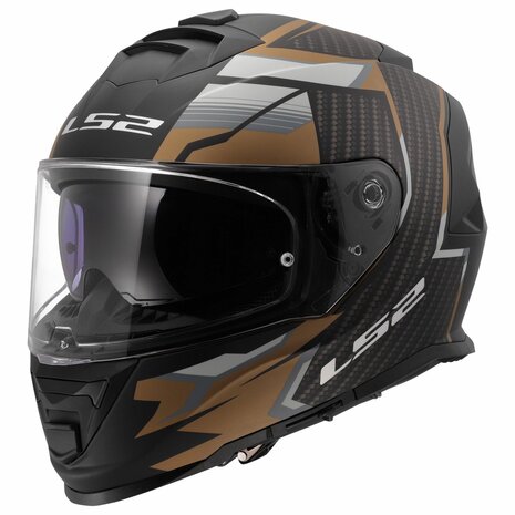 LS2 FF800 Storm II helmet Tracker black gold