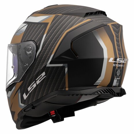 LS2 FF800 Storm II helmet Tracker black gold