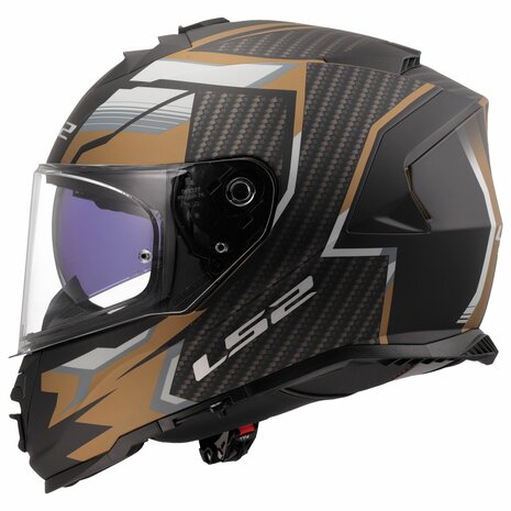 LS2 FF800 Storm II helmet Tracker matt black gold