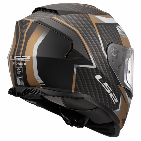 LS2 FF800 Storm II helmet Tracker matt black gold