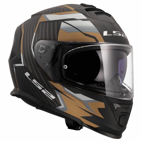 LS2 FF800 Storm II helmet Tracker black gold