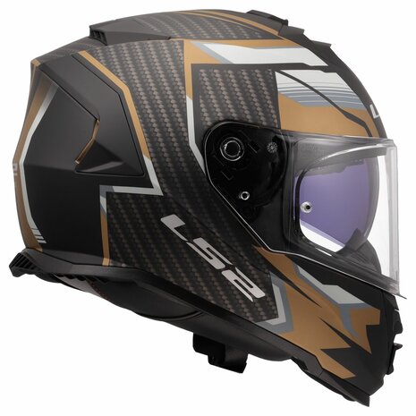 LS2 FF800 Storm II helmet Tracker matt black gold