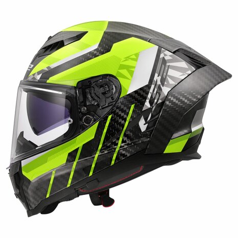 LS2 FF807 Dragon helmet Trax hi-vision yellow carbon