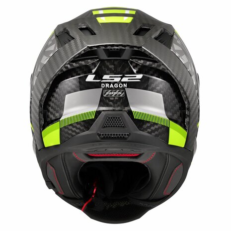 LS2 FF807 Dragon helmet Trax hi-vision yellow carbon