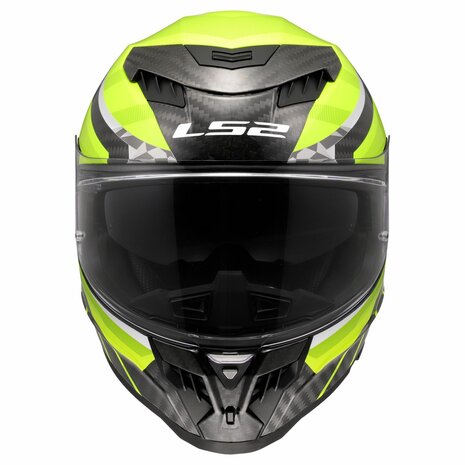 LS2 FF807 Dragon helmet Trax hi-vision yellow carbon