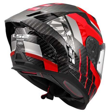 LS2 FF807 Dragon helmet Trax red