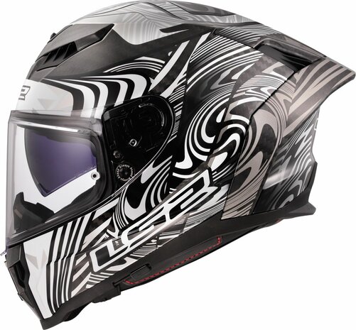 LS2 FF807 Dragon helmet Enthum gloss silver carbon