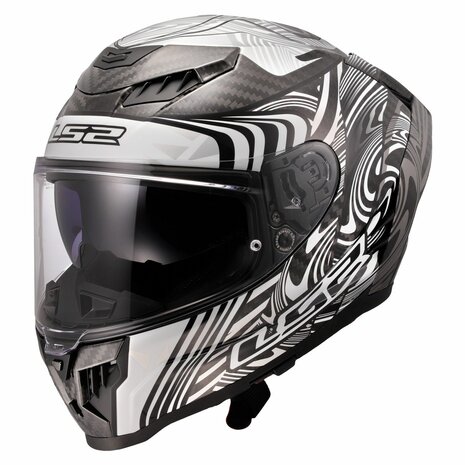 LS2 FF807 Dragon helmet Enthum gloss silver carbon