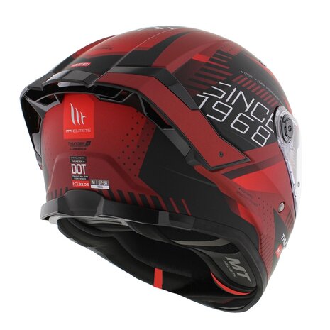 MT Thunder 4 SV full face helmet Luminence matt red
