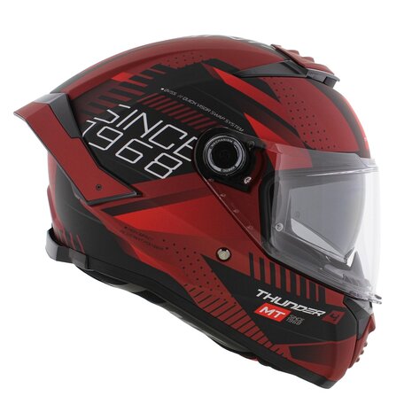 MT Thunder 4 SV full face helmet Luminence matt red