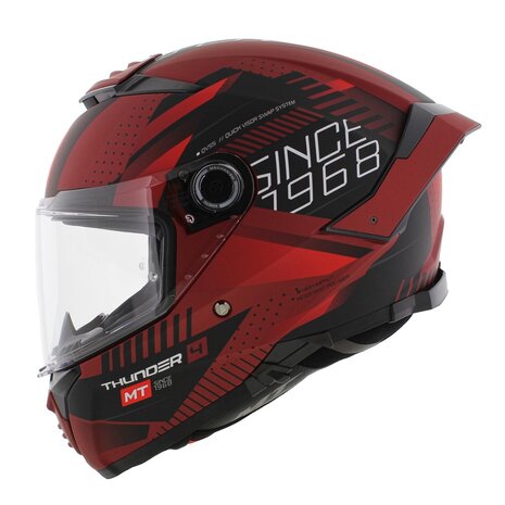 MT Thunder 4 SV full face helmet Luminence matt red