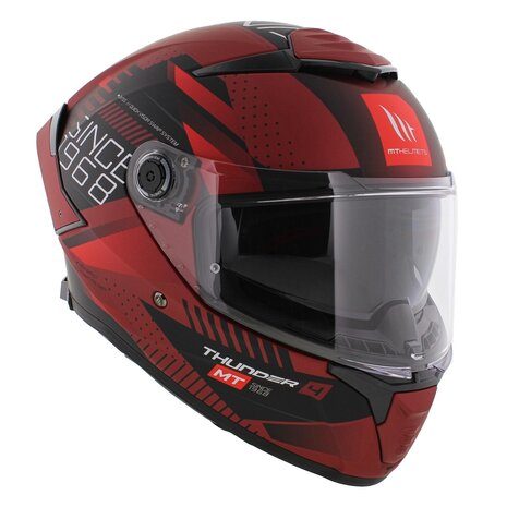 MT Thunder 4 SV full face helmet Luminence matt red