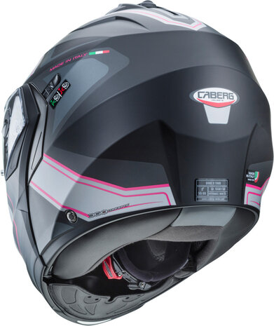 Caberg Duke II Tour Matt Black Pink - Size XS - Modular Flip Up motorcycle helmet