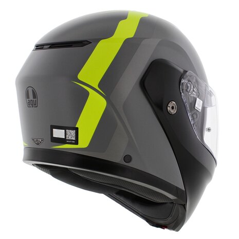 AGV Streetmodular Resia matt grey silver red motorcycle helmet