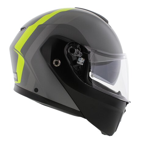 AGV Streetmodular Resia matt grey silver red motorcycle helmet