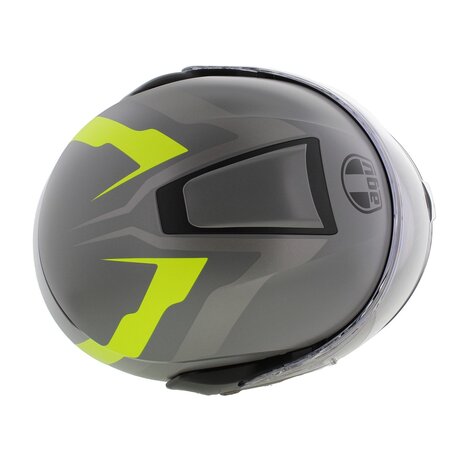 AGV Streetmodular Resia matt grey silver red motorcycle helmet