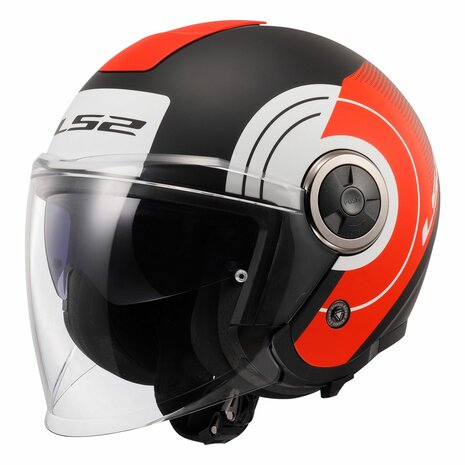LS2 OF620 Classy helmet Disko matt black red white