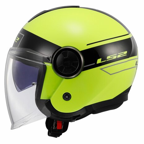 LS2 OF620 Classy helmet Classic gloss black h-v yellow