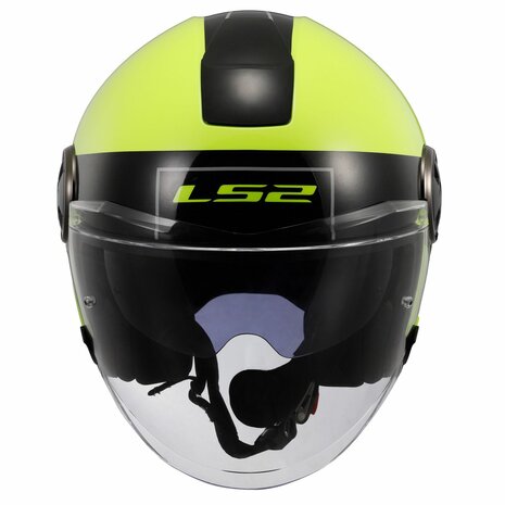 LS2 OF620 Classy helmet Classic gloss black h-v yellow