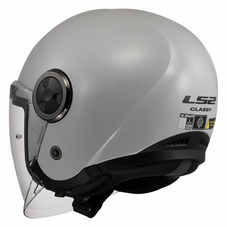 LS2 OF620 Classy helmet solid gloss pearl grey