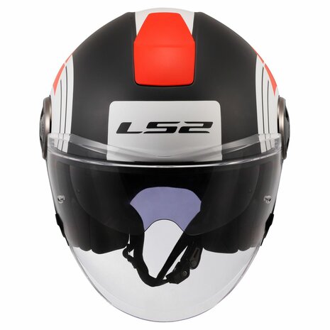 LS2 OF620 Classy helmet Disko matt black red white