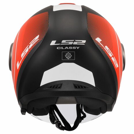 LS2 OF620 Classy helmet Disko matt black red white